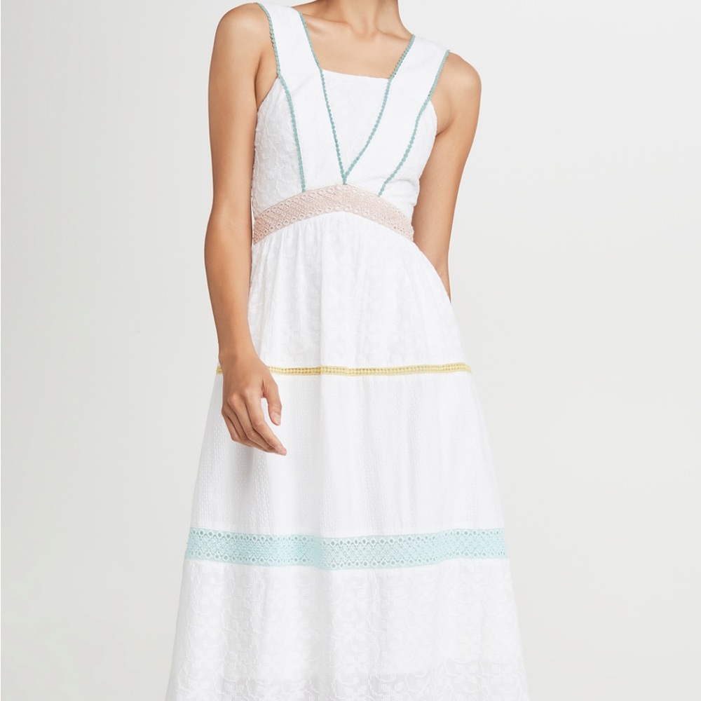 White + pastel dress